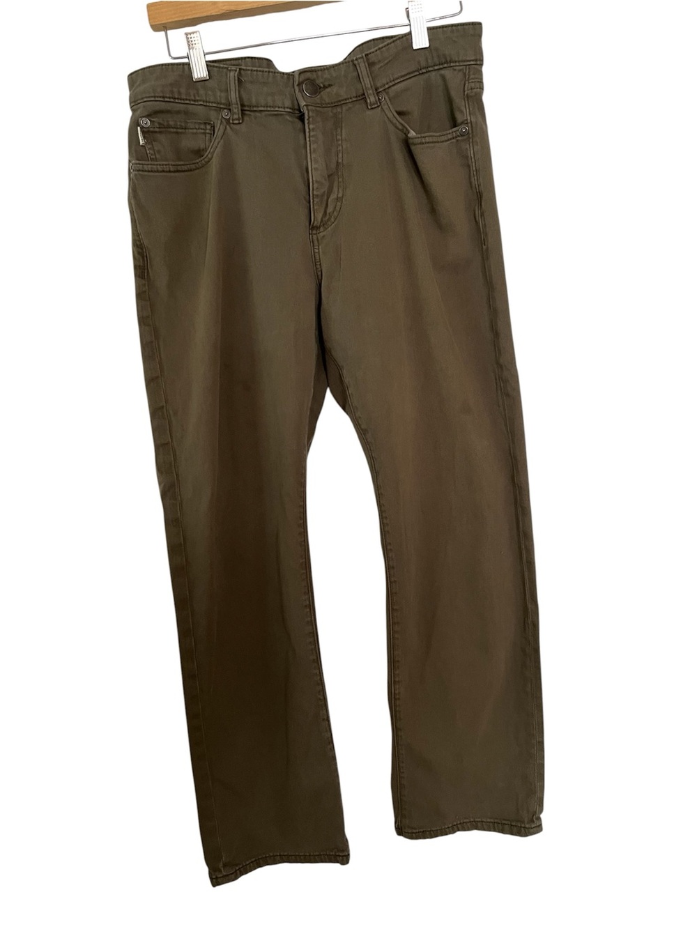 DL1961 Men’s 32x28 Avery Relaxed Straight Leg Pants, Olive Twill